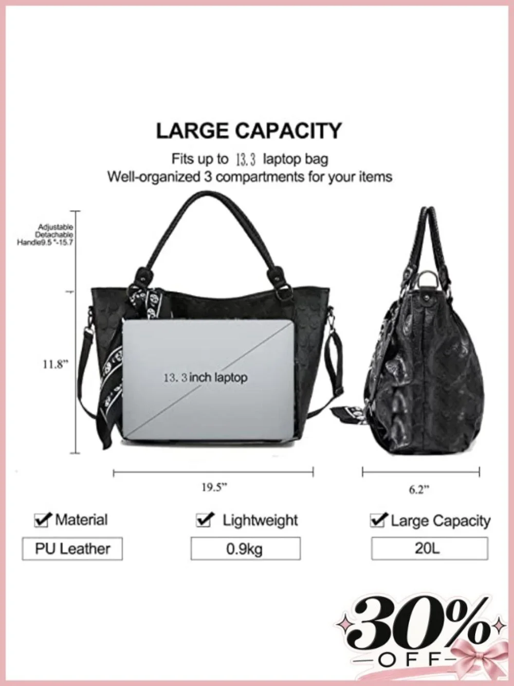 Women Skull Tote Bag Pu Leather Studded Handbag with Wallet Scarf 3Pcs Set